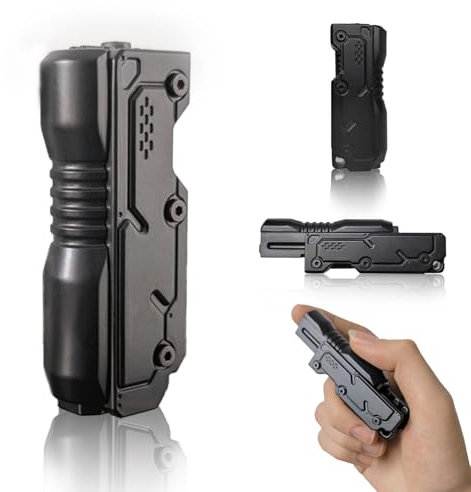 HIDEDC Machine Soul Fidget Slider - Metal EDC Fidget Toy Stress Relief Toy for Adults, ADHD & Anxiety Relief, Men's Gadgets for Office, Home, and Travel (Black)