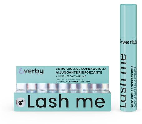 EVERBY | Lash Me - Siero Ciglia e Sopracciglia 3,5ml, Siero Ciglia Allungante e Rinforzante con Complesso Peptidico, Made in Italy
