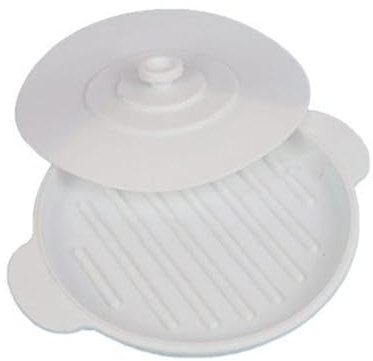 Mikrowellen-Speckkocher mit Deckel, Silikon-Backform, hitzebeständig, kein Durcheinander, knusprig, mit widerstandsfähigen Speckgriffen, Hitzeschale