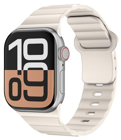 Sportarmband für Apple Watch Armband 40mm 41mm 38mm 42mm 45mm 44mm 46mm iWatch Armbänder Damen Herren,Weich Silikon Apfelband Sport Band für Apple Watch Series 10 9 8 7 6 5 4 3 SE 2nd Ultra/2 49mm