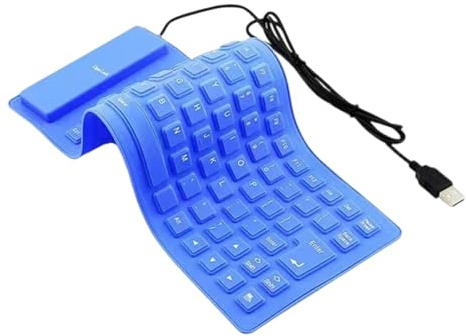 Tragbare USB-Silikon-Tastaturen, 85 Tasten, faltbar, leises Tippen für Laptops und PC