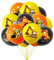 ParPix 15 Stück Bagger Deko Kindergeburtstag Luftballon,Baustelle Kinder Ballon,Bagger Luftballon Junge, Bagger Geburtstag Deko Ballons,Schwarz Luftballons Deko Baustelle Geburtstag,Baustellen Ballons