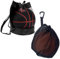 BbiuRer Ballnetz 1 Ball, 2-teiliges Set Basketball Tasche und Ballsack, Sportliches Ballnetz für Basketball, Fußball und Tennis, Schwarz aus Oxford-Stoff
