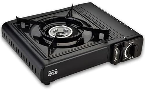 CRISCUOLO BRICOSTORE Fornello a Gas Portatile, Singolo Bruciatore, Nero