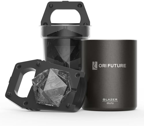ORI Future GLAZER mini, Clear D20 Ice Cube Mold, DND Gamer Gifts