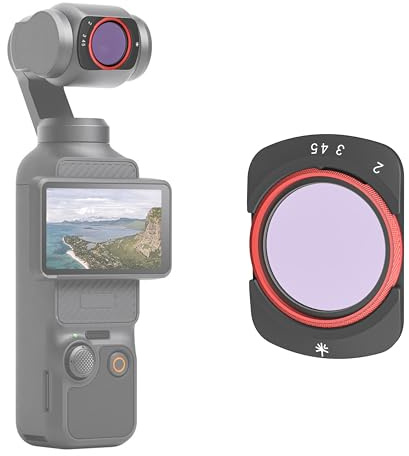 PGYTECH VND Filter für Osmo Pocket 3/4, 2-5 Stops Magnetischer ND Filter | 4-in-1 Variabler ND, Präzise Belichtungssteuerung, Wasserdicht & Kratzfest, HD Optisches Glas, Magnet-Schnellverschluss