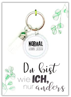 Happy Crowns Grußkarte mit Schlüsselanhänger Kronkorken Spruch - Normal kann jeder