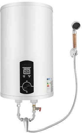 Scaldabagno elettrico con set doccia, 2000 W, 220 V, 30 l, scaldabagno da parete, scaldabagno, termostato intelligente, scaldabagno istantaneo, con soffione doccia e tubo flessibile