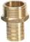 Ribimex PRR1MX25 Raccordo, Scanalato, Ottone, M, 1/25, Oro, 5x3x3 cm