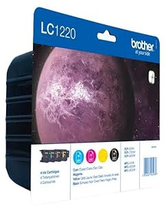 Brother LC-1220VALBP Tintenpatrone 4 Stück Original Schwarz, Cyan, Magenta, YEL