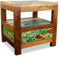 livasia Asiatischer Nachttisch aus Massivholz – 50x45x50cm – handgefertigter Beistelltisch aus Holz aus Java, recyceltes & versiegeltes Teakholz von ehemaligen Fischerbooten, Vintage Look