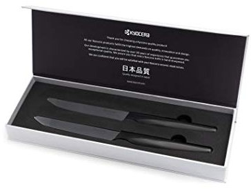 KYOCERA SK-2PC BK EU 2pc Ceramic Steak Knife Set Handle/Black Blade