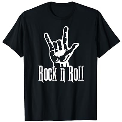 Rock N Roll T-Shirts Rockstar Rock Band TShirt Rock On Schild T-Shirt