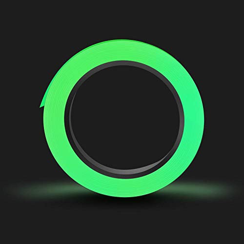 MaoXinTek Fluoreszierendes Klebeband 10m×15mm Phosphor Markierungsband Leuchtendes Band Hochwertige Nachtleuchtend Selbstklebendem Wasserdicht Luminous Tape für Treppen Wänden Bühnenbedarf