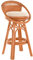 korb.outlet Exklusiver Barhocker/Küchenhocker mit Drehfunktion aus Natur Rattan Hoher Hocker Barstuhl Barsessel (Terracotta exklusiv)