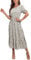 GRECERELLE Womens Summer Midi Dress Floral Print Boho Dress Ruffle Puff Sleeve High Waist A-Line Casual Boho Cocktail Holiday Beach Long Dress for Ladies (FP Lily Green, XL)