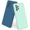 AK 2 Stück Kompatibel mit Samsung Galaxy A52 5G Hülle/Samsung Galaxy A52s 5G Hülle, Weich Silikon Handyhülle Stoßfest Schutzhülle für Samsung Galaxy A52 5G / A52S 5G (Navyblau+Hellcyan)