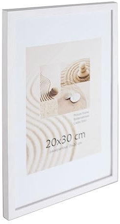 Holz Bilderrahmen Plexi Foto Rahmen Collage Wanddeko Poster S111: Farbe: Weiß | Format: 40x40