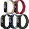 ASDONAL 5 Piezas Correas Nylon Compatible con Xiaomi Mi Band 7 / Xiaomi Mi Band 6 / Xiaomi Mi Band 5 / Amazfit Band 5, Correa Nylon de Repuesto para Mi Band 7 y Mi Band 6 y Mi Band 5 y Amazfit Band 5