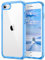 HOOMIL Clear Case for iPhone SE 3rd Gen/2nd Gen/2022/2020/8/7 (4.7-Inch), Anti-Yellowing, Anti-Scratch, Shockproof Protective Phone Cover - Clear Blue