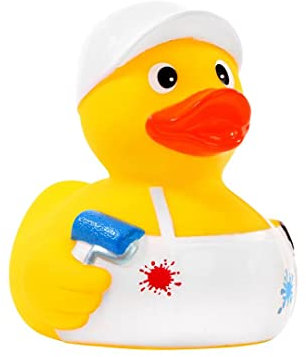 Schnabels Quietsche-Ente Maler - Geschenk für Geburt Geburtstag Namenstag Kinder Baby Freund-in Mädchen Junge - Spielzeug Bade-Ente Badewanne Deko