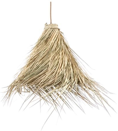 Bohome Living - Suspension Luminaire Naturelle, Lustre Bohème Chic, Suspension en paille, Fait main (35 x 35cm)
