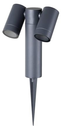 PRIOS Ceiling Light Outdoor Tulimar dimmable (Modern) in Black Made of Aluminium (2 Light Sources, GU10) from Spotlight Spike Outdoor
