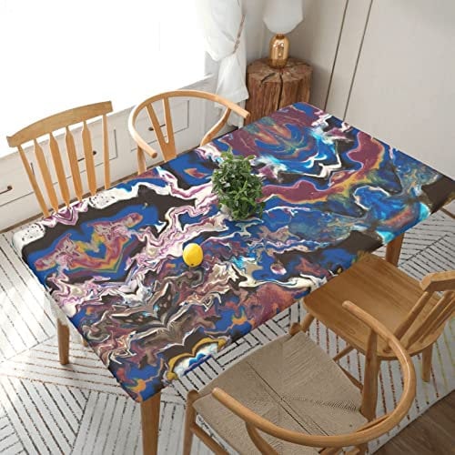 BAFAFA Romano Art bedruckte Spannbettdecke, 152 cm, elastische Ecken, wasserdicht, abwischbare Tischdecken für Outdoor, Picknick, Küche, Tischdekoration