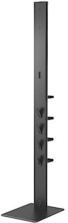 PureMounts Staubsaugerständer mit angeschrägter Bodenplatte für Saugroboter, 8 Zubehör-Halterungen, kompatibel mit Dyson V6, V7, V8, V10, V11, V12, V15, schwarz
