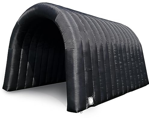 Sewinfla 16x10x10ft Inflatable Tunnel Sports Tunnel Entrance with Internal Blower Inflatable Tunnel Tent for Business Advertising Event Exhibition Promotion,Street,Shop,Supermarket,School (Black)