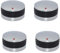 Carpango Lot de 4 boutons de commande de rechange pour barbecue à gaz pour four, cuisinière ronde 58 mm