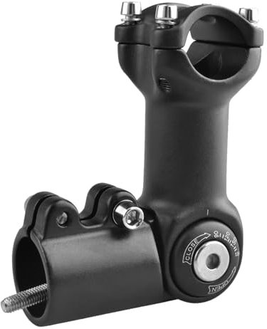 TRIWONDER Verstellbarer Vorbau 25.4 31.8 60mm 80mm 93mm 100mm 0-90 Grad Verstellbarer Fahrradvorbau Fahrradlenkervorbau Vorbau Riser für Mountainbike, Rennrad, BMX (25.4 x 80mm)