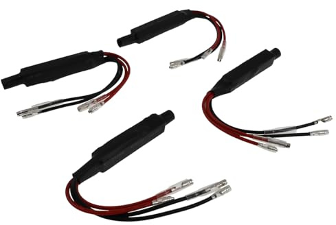 2EXTREME 4x 21W 7 Ohm 12V LED-Widerstand Lastwiderstand für LED-Blinker | Leistungswiderstand gegen Fehlmeldungen und schnelles Blinken; bei LED-Umbau, 120/160 mm Kabel, Maße LxBxH