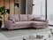 MKS MEBLE Ecksofa - L-Form Sofa mit Schlaffunktion - Wohnlandschaft L Form, Ecksofa mit Schlaffunktion und Bettkasten, Schlafsofa mit Bettkasten, Couch mit Schlaffunktion - Rosa Dorian