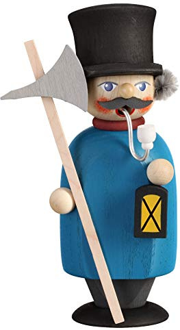 Seiffener Volkskunst Räuchermann Nachtwächter, 15 cm hoch, original Erzgebirge von Seiffener Volkskunst