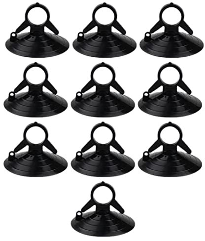 Sanfiyya Saugnapfbecher 10pcs 1,77 Zoll Plastik -Trottel mit Pull Ring für Glaswagen Sonnenschutz Schwarz (Haken Nicht enthalten)