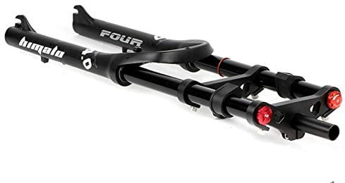 HerfsT 26 E-Bike Vorderradgabel MTB Scheibenbremse Fahrrad 1-1/8 Gabelschaft Fahrrad Federgabel 170mm Federweg Luftdämpfung für 4,0 Fat Tire QR ATB/BMX HL 2200G