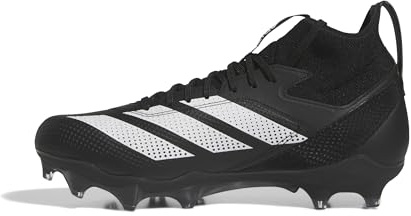 Adidas Unisex Adizero Impact American Football Sneaker, Black/White/Black, 9.5 UK
