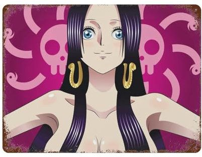 FUCIIhUUN Anime One Piece Boa Hancock Poster, Wanddekoration, Kunst, Metallblechposter, moderne Wohnkultur, Kunst, Metallposter, Hausbar, Laden, Dekorationen, Vintage-Schild, Geschenk, 30 x 40 cm