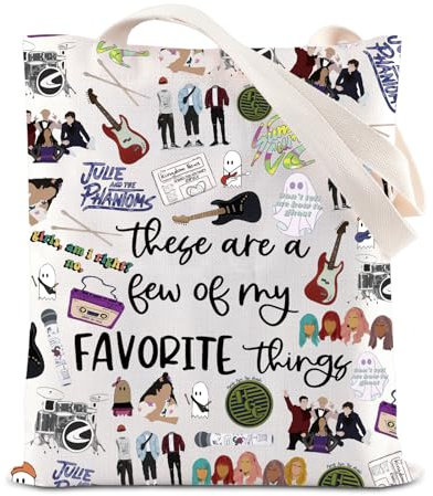 Julie TV Show inspiriertes Geschenk Julie Ghost Band Rock Lover Tote Bag Horror JATP Sunset Curve Julie Luke Fans Handtasche, Julie, medium