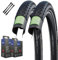 2er Set Schwalbe Fahradreifen Green Marathon 28x2,15 Zoll (55-622) + AV DV SV Schlauch und 3 Metall MSZweirad Reifenheber E Bike (SV-Ventil Schläuche, 28x2,15 Zoll (55-622))