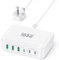 USB C Charger, 6 Port Charging Station with 165W Power Charging Station Hub PD Fast Charger Plug USB C Laptop Charger Multi Plug for iPhone 16/15/14/13/12 MacBook, Galaxy, iPad, and More