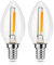 C7 LED Kerze Birne 0.6W E14 Vintage Glühbirne 2700K Warmweiß ersetzt 7W E14 60LM Kerzenlampe für Kronleuchter, Tischlampen, Wandlampen, 2 Stück
