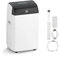 Aire Acondicionado Portátil 12000 BTUs, Función 3 en 1 con Tubo, Enfriador, Deshumidificador 45L/día, Pantalla Digital, Control Remoto, Ventilador 3 Velocidades, Temporizador 24 H, Para Hogares
