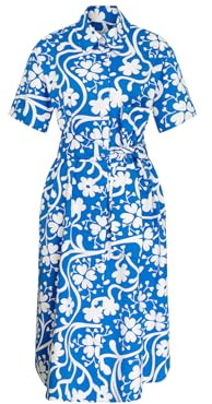 Seidensticker Damen Kleid - Blusenkleid - Midikleid - Regular Fit - Bügelleicht - Hemdblusenkragen - Kurzarm - Midi