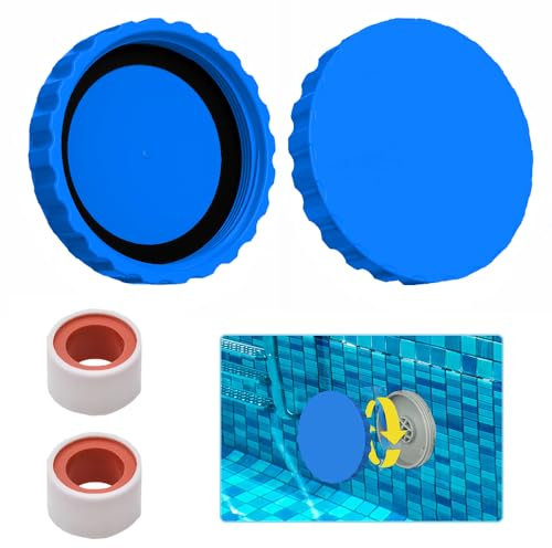 Winterverschluss Set, 2 Stück Winterverschluss-Set für Intex Bestway Pools, Winter Verschlusskappe Pool, Winterstopfen Pool mit Passenden Dichtungen, Frostsicher & Dicht.