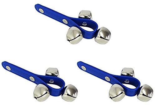 Ptdfjspt 3 STÜCK 3 Glocke Klimpern Zittern Schlitten Glocke Handglocke mit Kunststoff, PäDagogisches Schlagzeug Instrument für Kinder