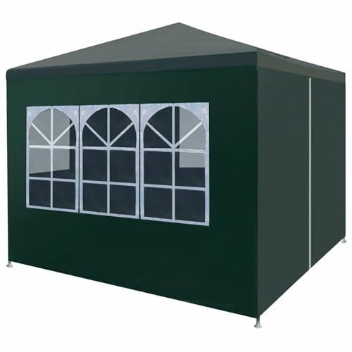ShGaxin Partyzelt, Festzelt, Pavillion, Bierzelt, Garten Party Zelt, Gartenzelt, Grillpavillon, 3x3 m Grün