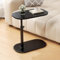 AHSBND Beistelltisch Holz Klein Couchtisch Sofatisch: C Form Höhenverstellbar Couch Mobiler Kaffeetisch Modern Side Table für Wohnzimmer und Schlafzimmer (Black)