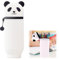 Kawaii Federmäppchen, Federmäppchen Stiftbehälter Kawaii Federmäppchen 2 in 1 aus Weichem Cartoon Stifteetui Silikon Teleskopisch Mäppchen Niedlicher Panda für Kinder Schule Home Office Supplies